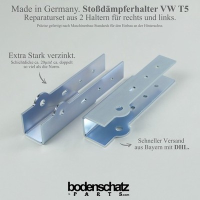 VW T5 Stoßdämpferhalter Hinterachse Satz links rechts verzinkt / T5 Reparatur