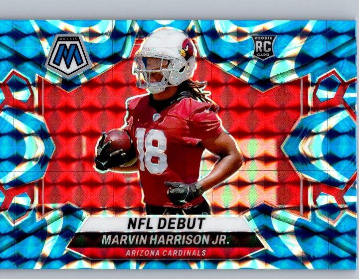 2024 Panini Mosaic #283 Marvin Harrison Jr. Mosaic Reactive Blue C