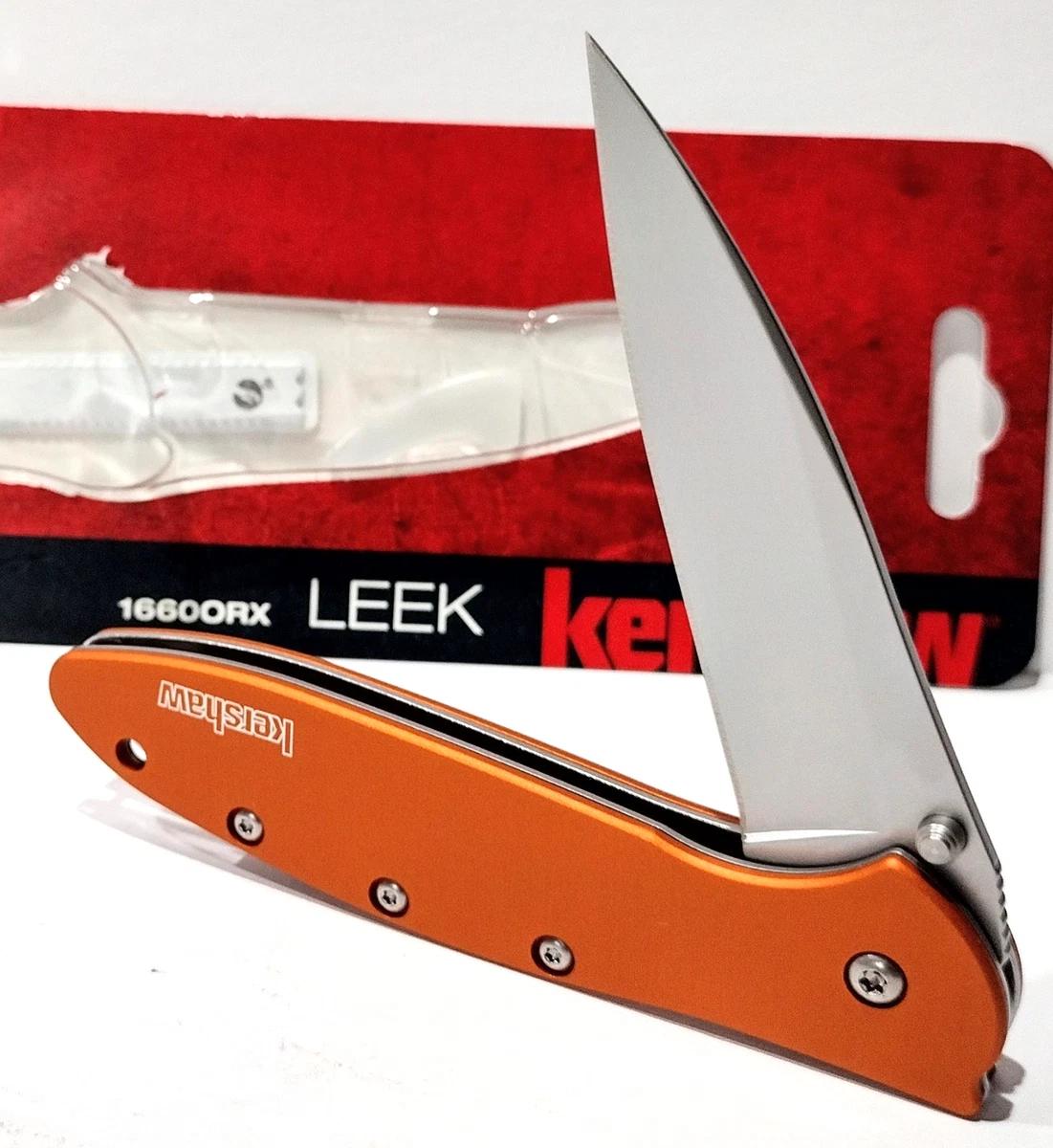 Kershaw Leek Orange Collectible Factory Manufactured Modern