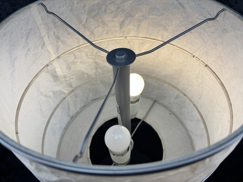 IKEA RUTBO White Paper And Aluminum Table Lamp Rare Vintage 24” Discontinued - Picture 17 of 22