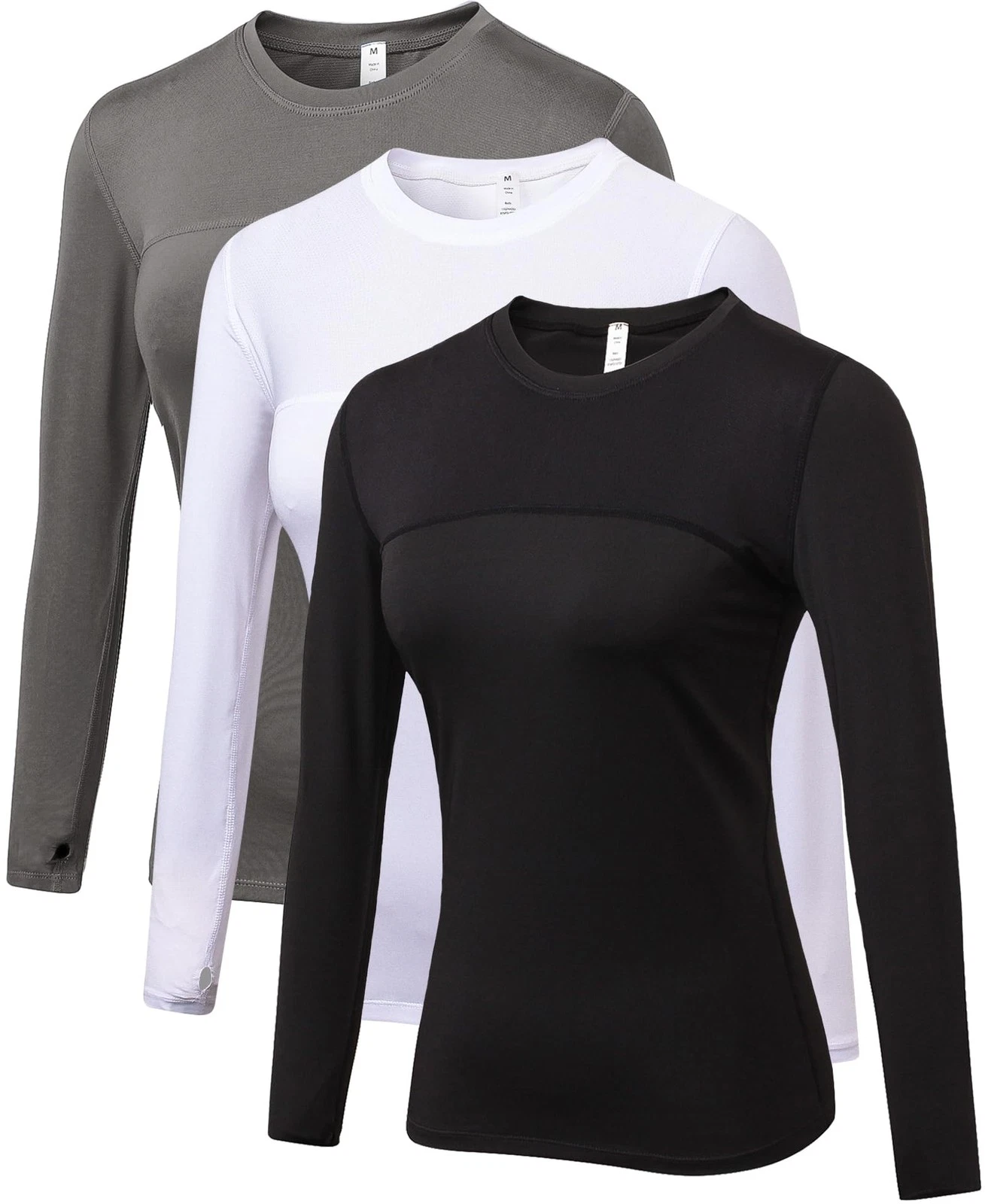 Women's Sun Protection Compression Shirts UPF 50+ Long Sleeve Workout T-Shirt...
