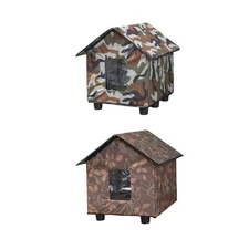 Outdoor Cat House Pet Supplies Windproof Insulated Protection Kitten Shelter