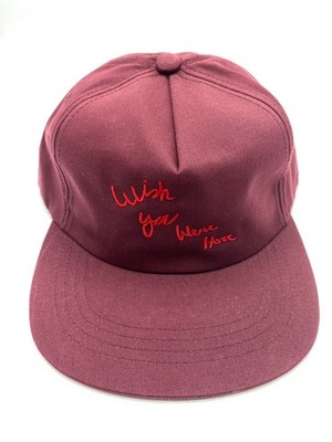 The Travis Scott Wish You Were Here Red Snapback Hat Cap One Size