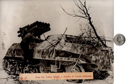 WW2 WWII French Military Press Photo Eastern Front German Panzerwerfer 42 Panzer