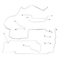 1987-93 Ford Mustang Complete Power Disc Brake Line Set Kit Lines Tube Stainless