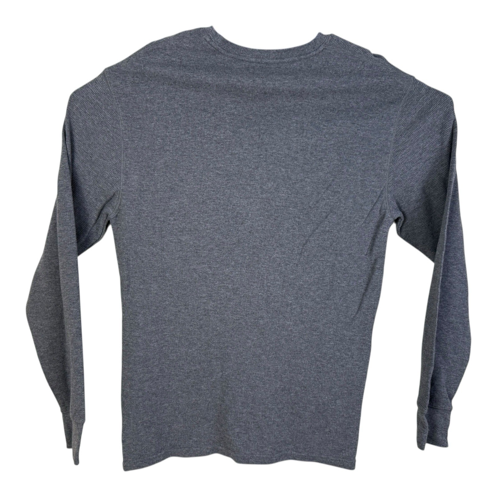 PONY Polo Ralph Lauren maglia waffle termica girocollo camicia casual uomo grande grigia