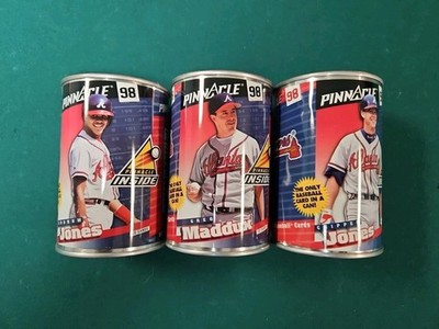 1998 Pinnacle ️ Inside Baseball 3 Empty Cans Only C. Jones, G. Maddox & A. Jones