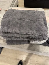 Minky Couture Lush Steel Gray Blanket 60 X 50 Plush Perfect For The Couch