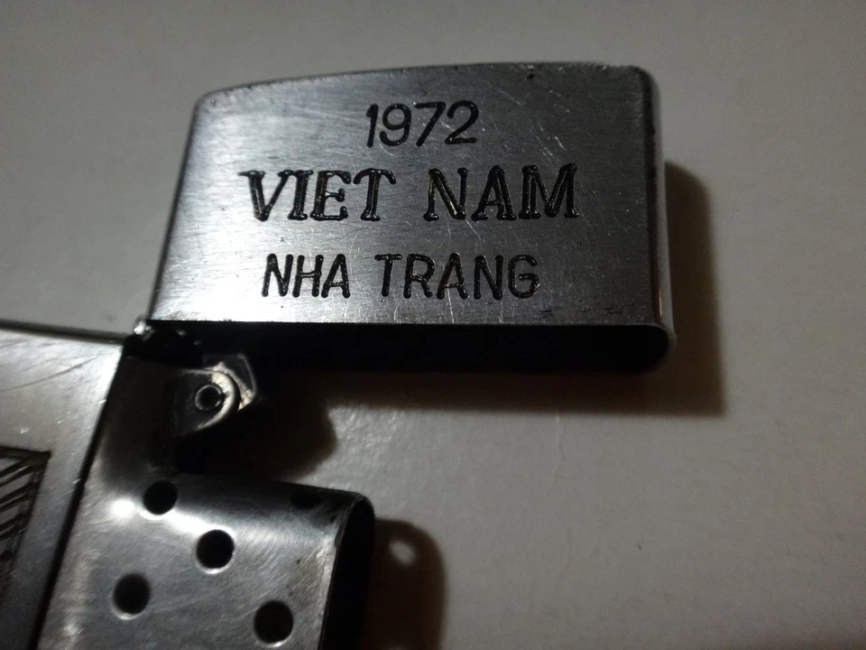 Vietnam War Year 1972 Zippo Lighter 1972 VIETNAM NHA TRANG and CAPTAIN logo - Image 4 of 4