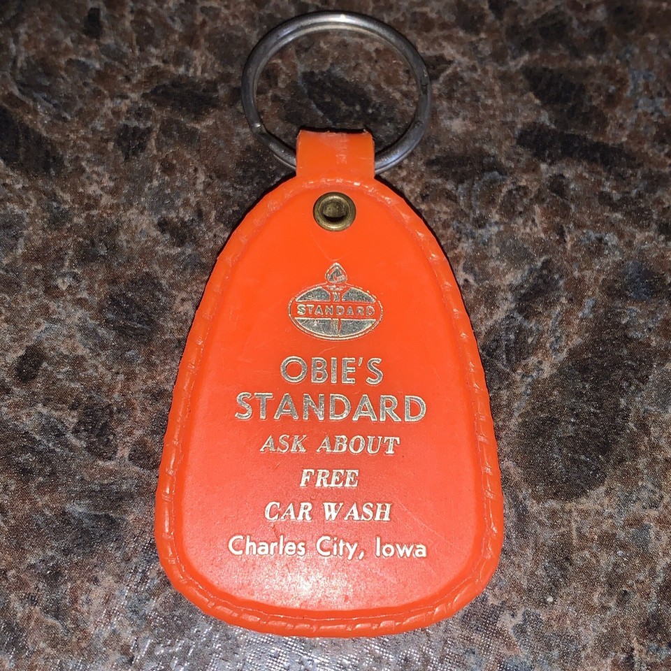 Vtg Standard Oil Obie’s Charles City, IA Ad Keychain eBay