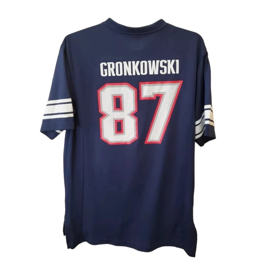 Camiseta NFL New England Patriots Rob Gronkowski #87 Camisa Majestuosa Talla Med Foto 2 de 4