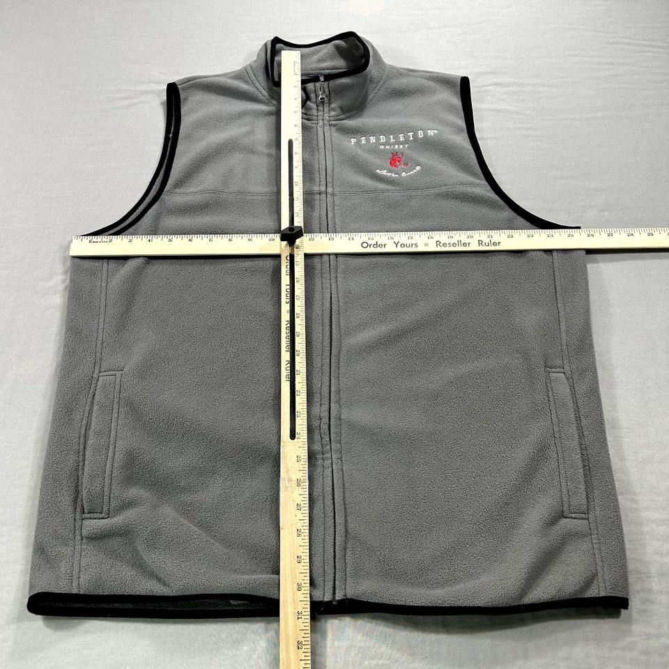 Pendleton Vest Mens XL Gray Fleece Jacket Full Zip Outdoor Western Adult - Image 4 of 4