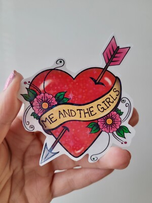 Heart & Arrow Me and the Girls Sticker - Amyl and the Sniffers inspiriert Tattoo