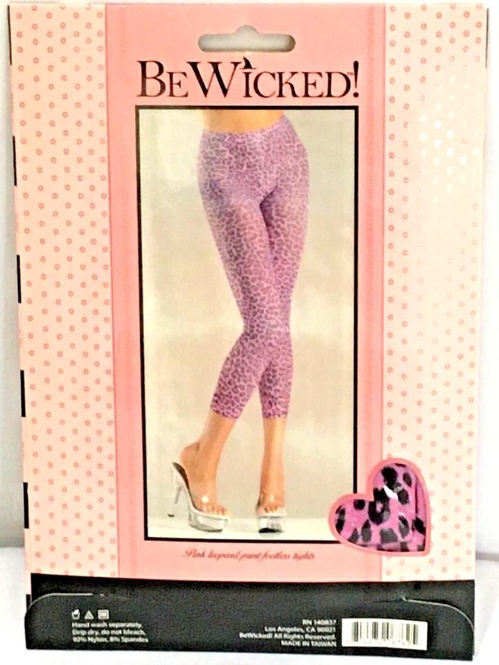 Cómodas Medias Sin Pies Estampado Leopardo Rosa de Be Wicked - Estampado Animal - BW713 Foto 2 de 3