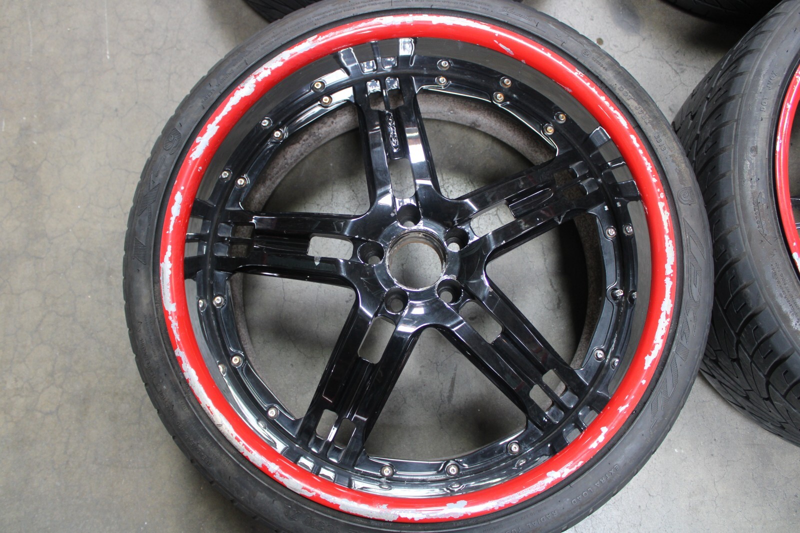 Ferrari F430, Aftermarket Wheel Set, Front 20" Rear 22," Curb Rash, Used