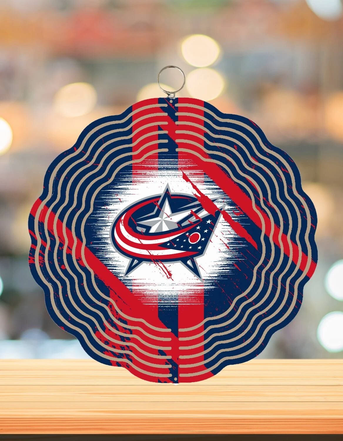Columbus Blue Jackets Round Wind Spinner