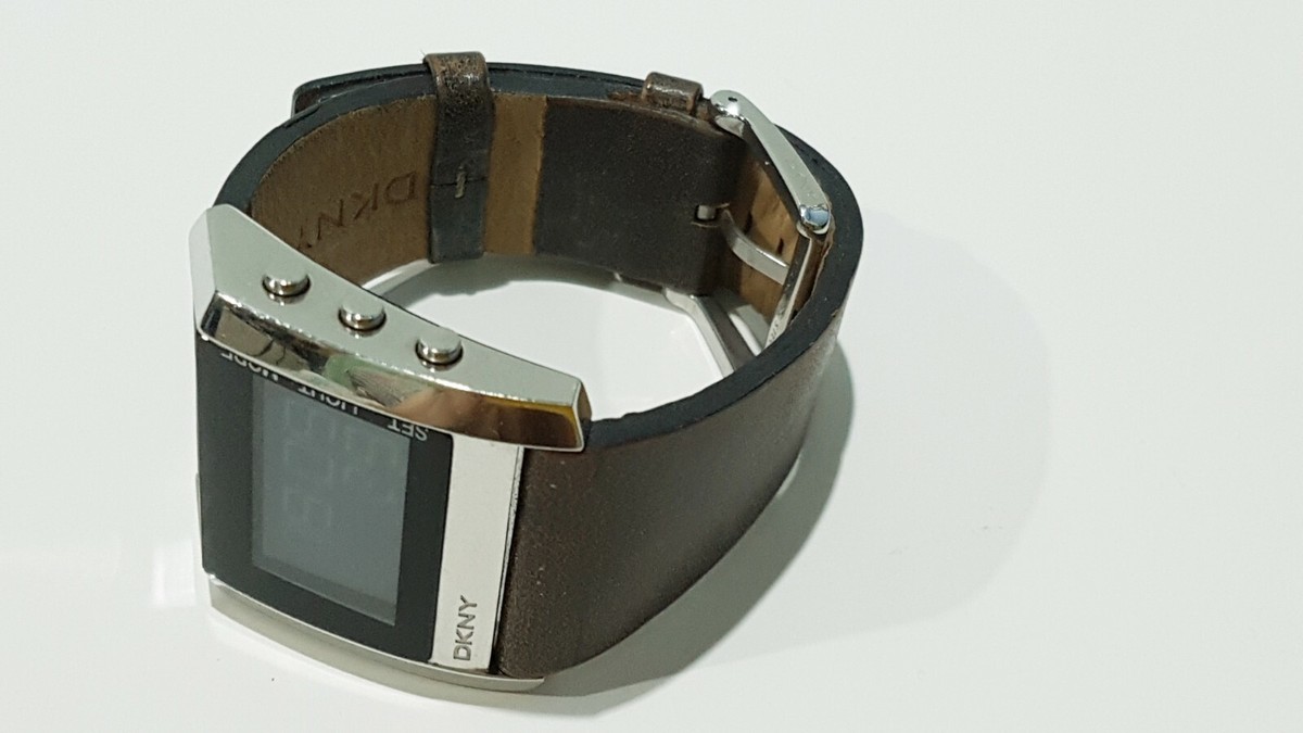 Vintage DNKY Watch Digital Bracelet Square Shape Genuine