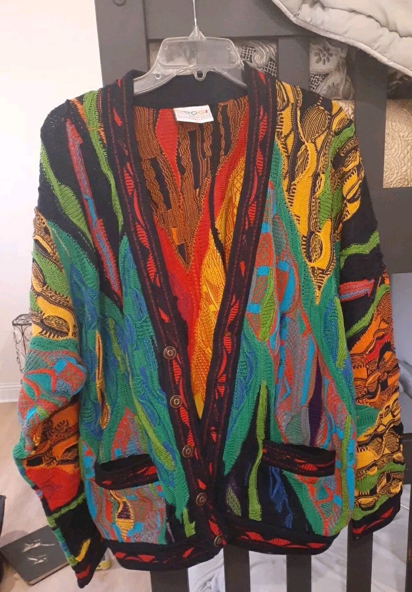 VINTAGE Men Coogi Sweater Jacket Size Large | eBay