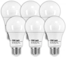 LED Light Bulbs Dimmable, 60W Equivalent, 2700K Soft White, 9.5W,800 Lumens,6pax