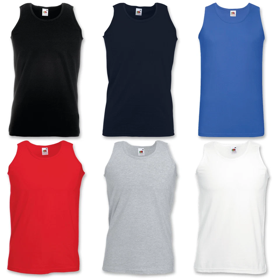 5er Tank Top Fruit of the Loom Set Unterhemd Valueweight Herren Athletic Mix NEU - Bild 1 von 1