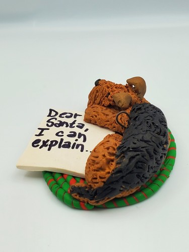 AIREDALE Christmas Ornament "Dear Santa I Can Explain" HANDMADE - Picture 5 of 6