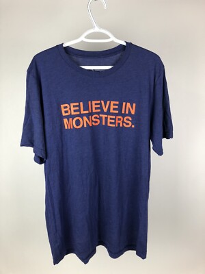 Believe In Monsters T-Shirt by Obvious Shirts - Men s XL (Blue)