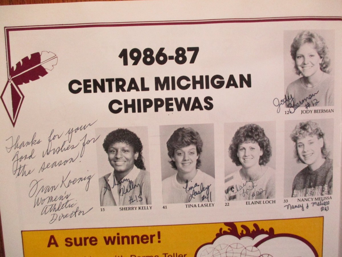 1986 Central Michigan Womens Basketball Program(16 Sign/JODY