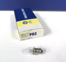 10-PK PR3 3.6V .5A MINIATURE BULB Light FLASHLIGHT LAMP Fast Ship! NEW GE 25193