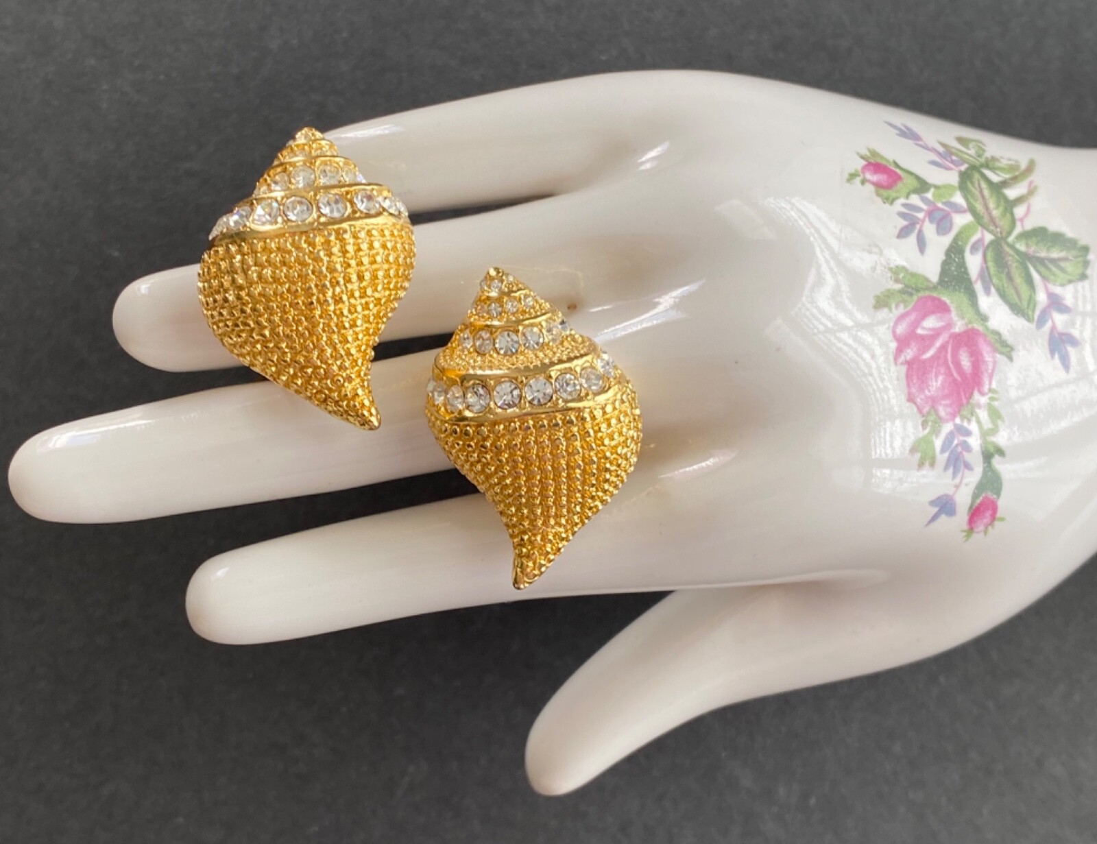 Earrings Sea Shell KJL Kenneth Lane Vintage - image 6
