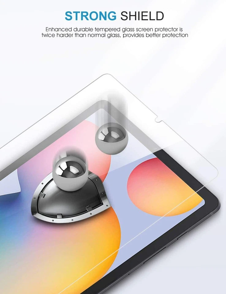 3-Pack Tempered Glass Screen Protector For Samsung Galaxy Tab S6 Lite 10.4" P610 - Image 3 of 4