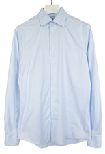 SUITSUPPLY Extra Slim Fit Formal Shirt Men's MEDIUM Blue Button Long Sleeve