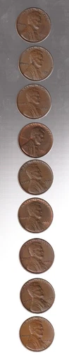 $18 SPECIAL  -RS COINS-  1950 thru 1958 P+D+S / all ALMOST UNC LINCOLN PENNY SET
