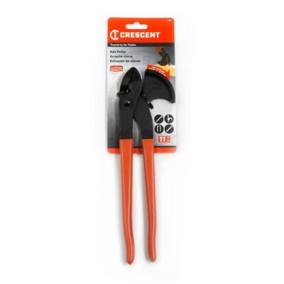 11 in. Nail Pulling Pliers with Rolling Leverage Head & Dipped Grips, Heavy Duty