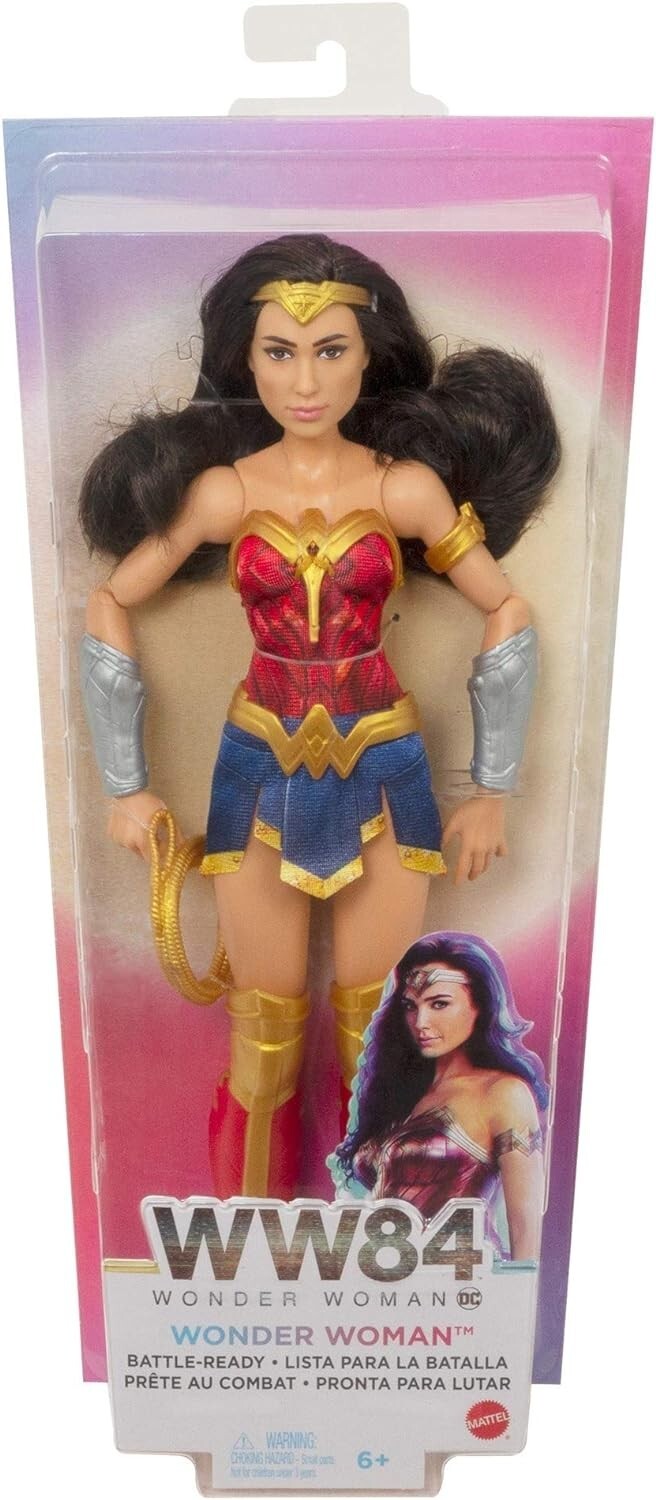 DC Comics Wonder Woman 1984 Movie, Battle Ready Wonder Woman Doll LOOSE COMPLETE