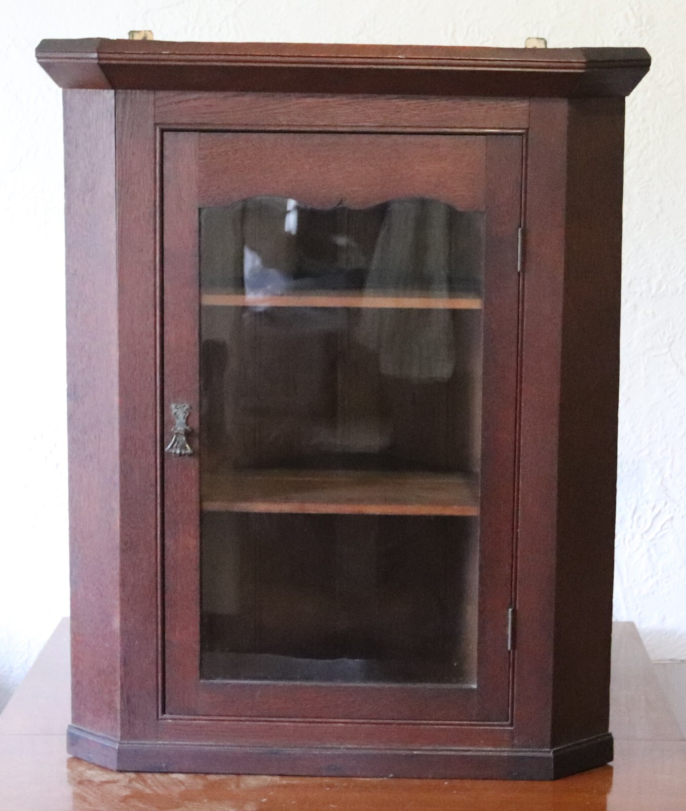 Antique English Oak Wall Hanging Corner 35" height circa 1900