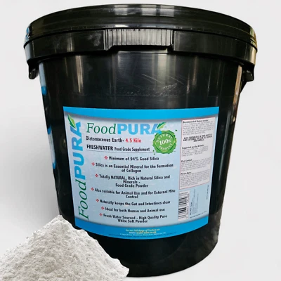 Diatomaceous Earth DE FOOD Grade 4.5KG BKT CODEX Freshwater FoodPURA Human Grade
