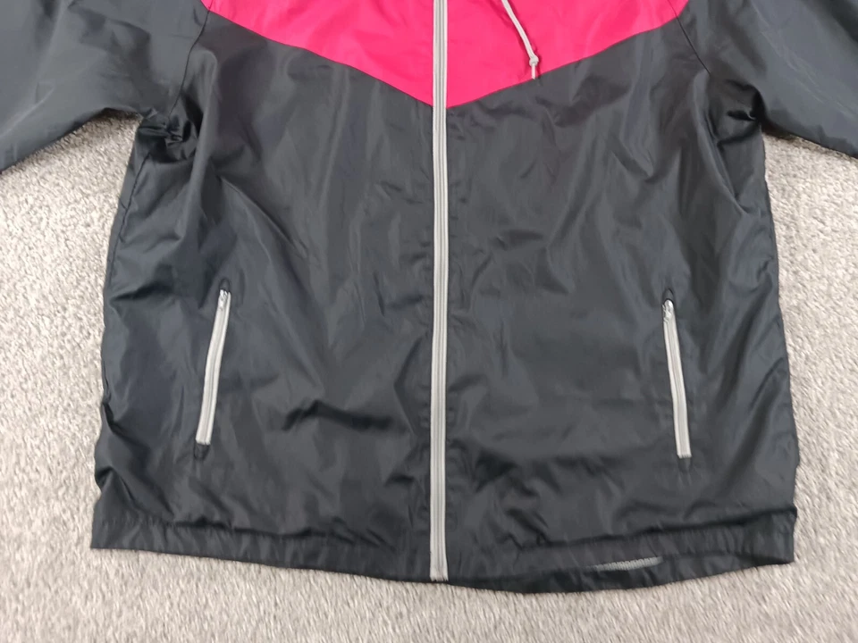 BCG Womens Jacket XL Red Black Full Zip Hooded Polyester Lined - Image 4 of 4