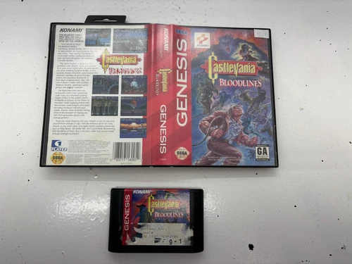Castlevania Bloodlines (Sega Genesis, 1994) (With Box, No Instruction Booklet)