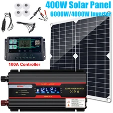 16000W Inverter Solar Panel Kit Solar Power Generator 100A Home 110V Grid System