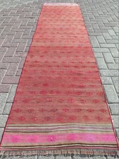 Turkish Runner Rug, Hallway Rug, Corridor Rugs, Home Decor, Stairs Rug 30"x113"