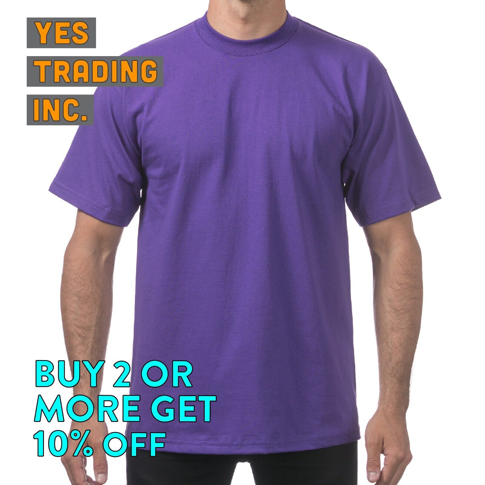 PROCLUB PRO CLUB MENS PLAIN T SHIRT HEAVYWEIGHT SHIRTS SHORT SLEEVE TEE BIG TALL - Picture 29 of 33
