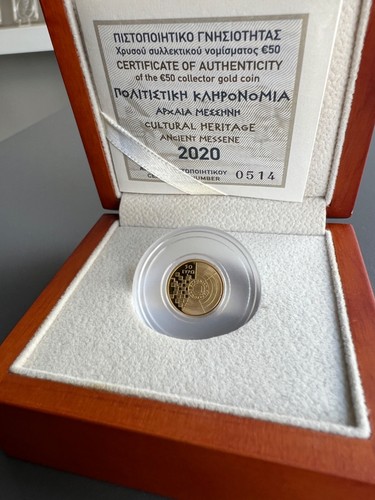 2020 Grecia Moneta Oro 50€ Messeno Antico - Foto 3 di 6