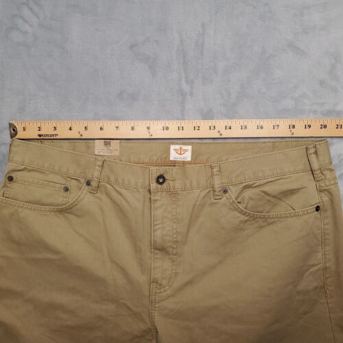 Dockers Pants Men 40x32 Brown 100% Cotton Flat Front 5 Pocket Twill Work Classic - Picture 9 of 11
