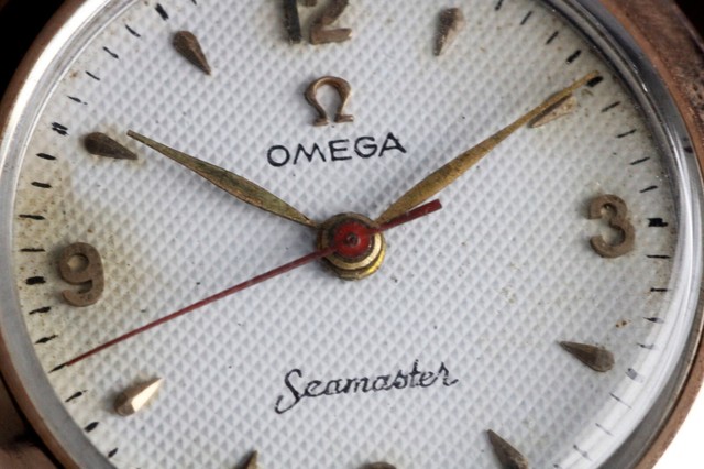 Omega Seamaster Gold Cap Winding Ladies Vintage Wrist Watch With Box CB10230 Omega Seamaster Gold Cap Winding Ladies Vintage Wrist Watch With Box CB10230