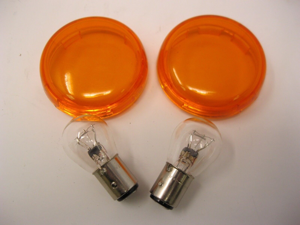 Harley Davidson OEM Bullet Amber Turn Signal Lens's Pack of Two