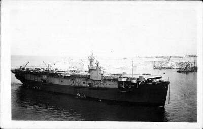 British Royal Navy Battleship Aircraft Carrier HMS Premier SHIPPING OLD PHOTO
