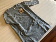 Brand New Madewell Gray Manuscript Wool Blend Oversize Dress Size M With Badges