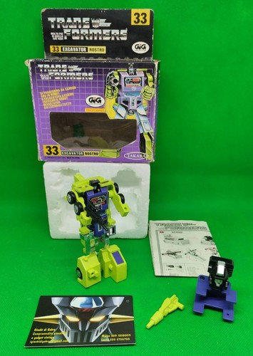Transformers Trasformer G1, Excavator Devastator Hasbro Japan 1984 GIG 6 Box Ita - Imagen 15 de 24