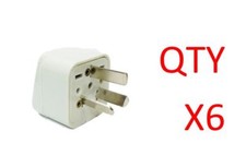6PK Adaptor U.S. To Australia New Zealand China Plug Adapter Electric wall plug