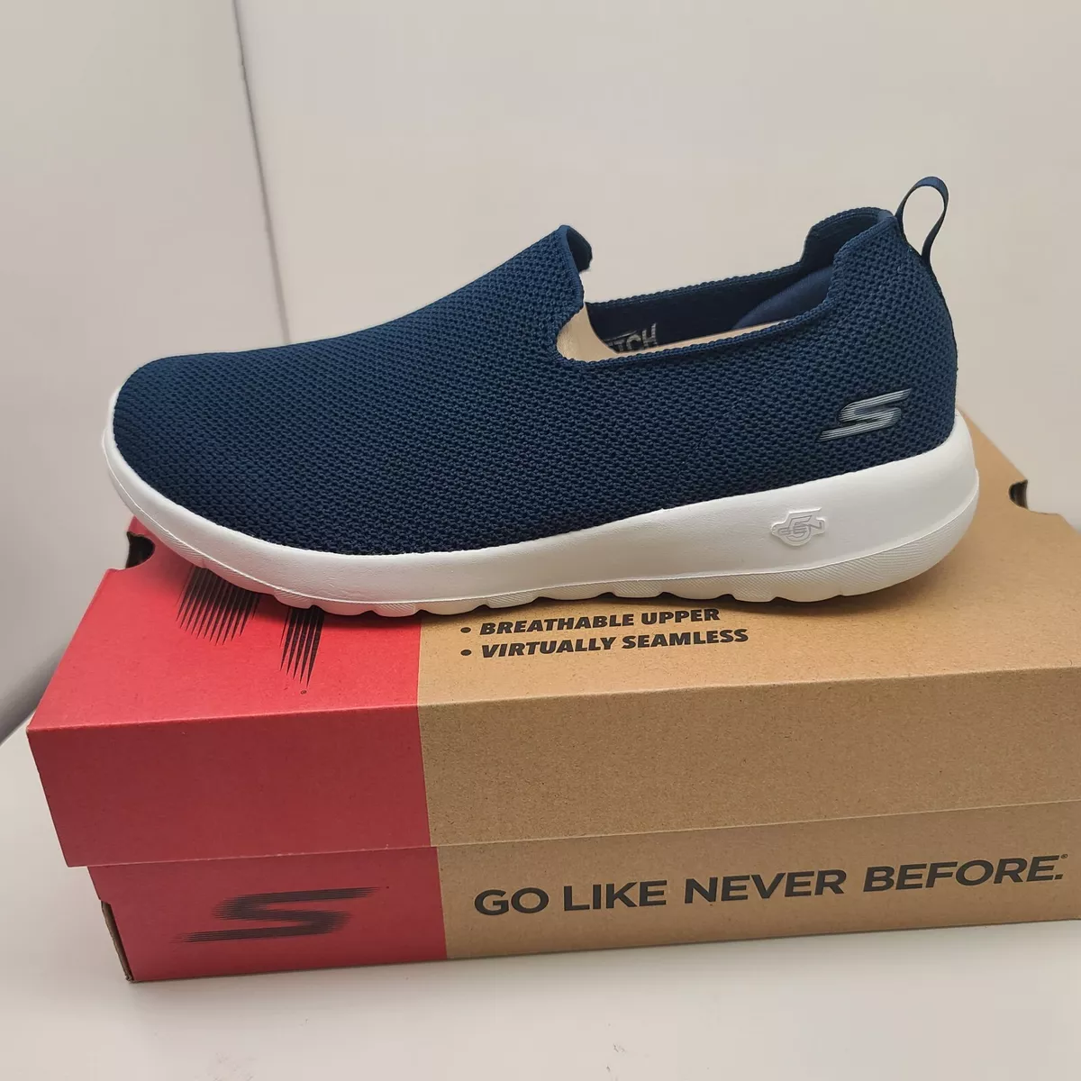 Memo Niet verwacht over Womens SKECHERS Performance Go Walk Joy-Ecstatic Navy Sneaker Shoes Wide Fit  | eBay